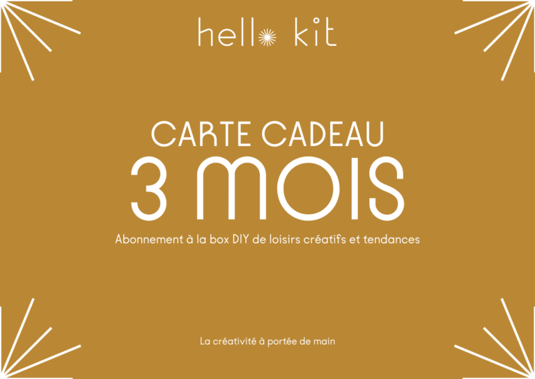 carte cadeau- hello kit- box- diy- do it yourself- cadeau original- femme- couple- créatif- créativité- loisirs -activités manuelles- bien-être- 3 mois- noel - anniverisaire